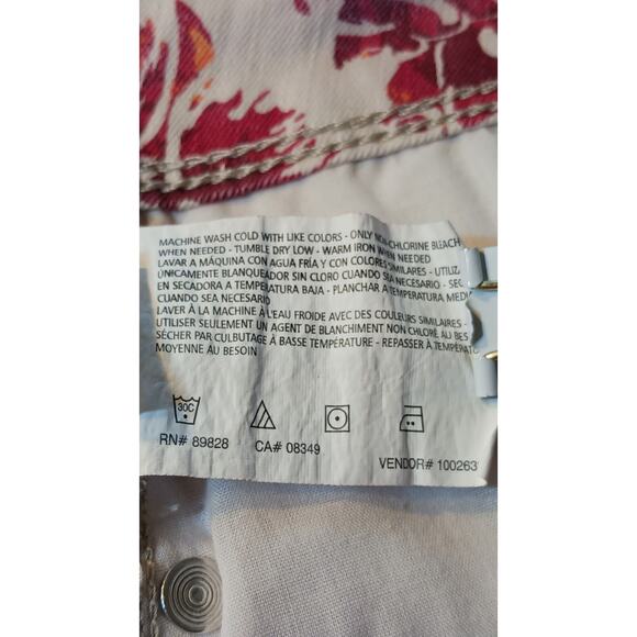 Bandolino Lisbeth Skinny Jeans Multicolor Floral Curvy Ankle Size 8 - Picture 7 of 10